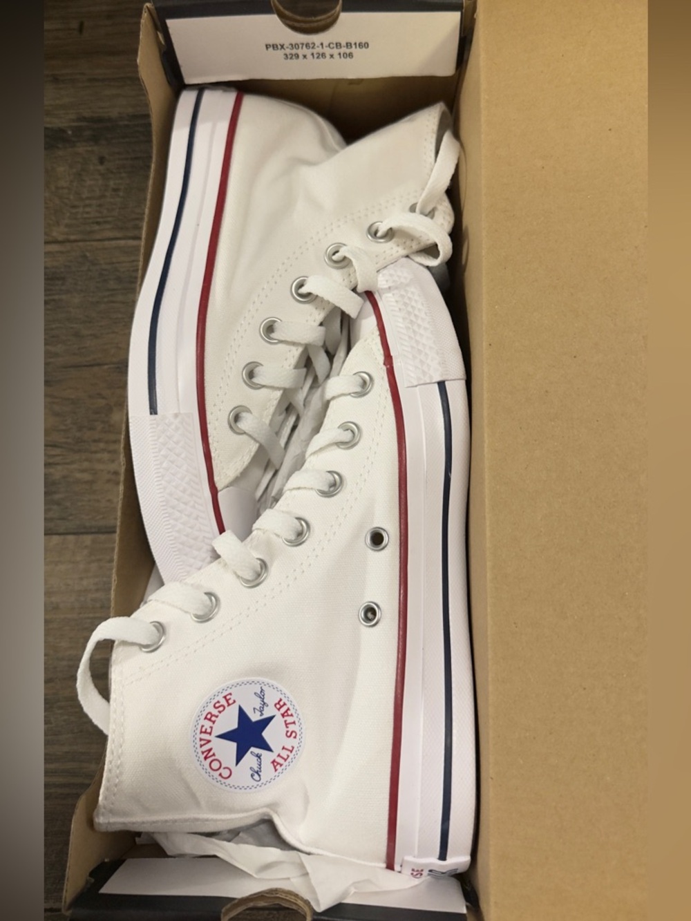 CONVERSE CHUCK TAYLOR ALL STAR CLASSIC HIGH TOP OPTICAL WHITE Men’s 3/Women’s 5 - Picture 4 of 4
